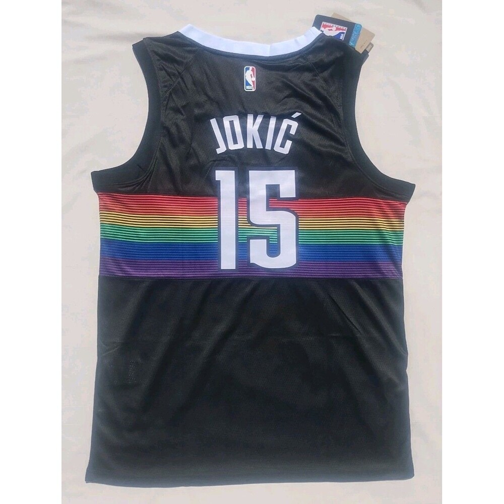 Nuggets Nikola Jokic #15 Black Swingman Jersey Size 52 X Large